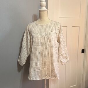 Roolee White Polka Dot Blouse